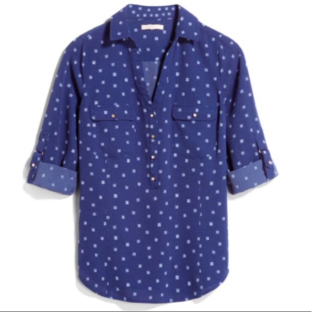 Skies Are Blue Sessi Henley Blouse